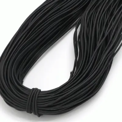 Outdoor Siyah-Beyaz Yüksek Elastik Yuvarlak Lastikli Esnek Kauçuk Ip Çanta Trampolin Spor Çok Saçlı Lateks İp Esnek Ip