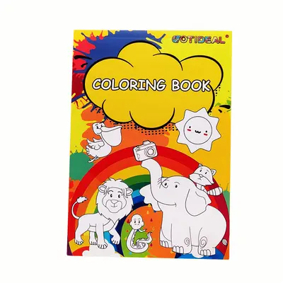 Children's Cartoon Animal Drawing and Coloring Exercise Book - 4