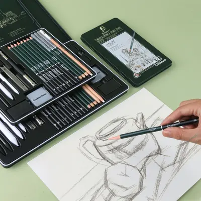 Giorgione sketch pencil set, art student special charcoal painting beginner sketch matte 2b customization - 4