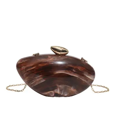 Französische Eierbox-Clutch aus Acryl, glänzend