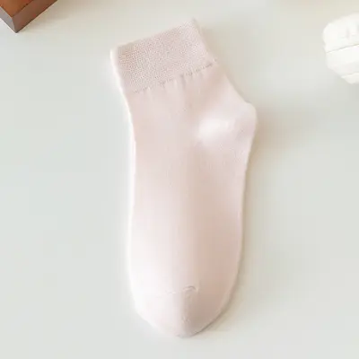 Kadın Orta Boy Çorap Sonbahar Kış Basit Saf Renk Çok Amaçlı Pamuk Çorap Dört Mevsim Nefes Alabilen Orta Boy Çorap Bahar Sonbahar Kız Kaymaz - 12