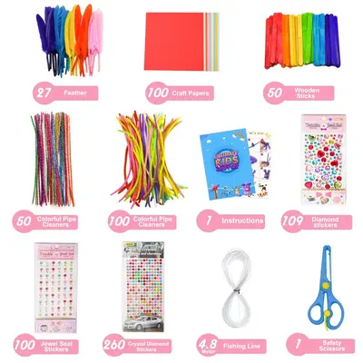 Çocuk DIY El Yapımı Yaratıcı Eğitici Oyuncak Seti 1200 Parça - 3