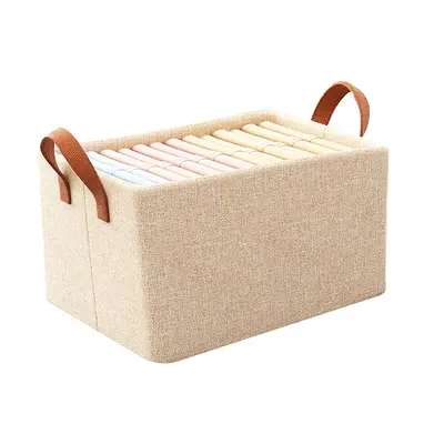 Geschichtete Organizer für Kleidung und Hosen zu Hause, Aufbewahrungskorb und Aufbewahrungsbox aus atmungsaktivem Stoff.