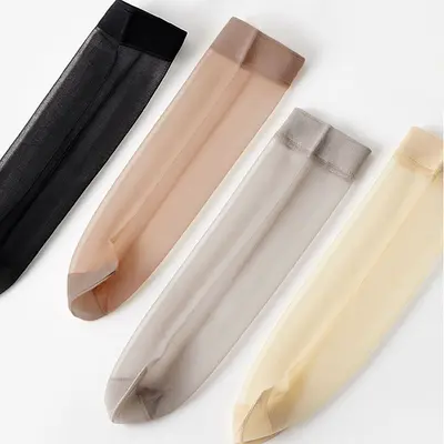 Damen-Kurzstrümpfe, dünn, Sommer, transparent, laufmaschenfest, Hautfarbe