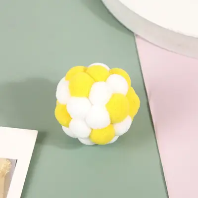 Katzenspielzeug Ball mit Glöckchen, elastischer Ball mit Geräusch - 8