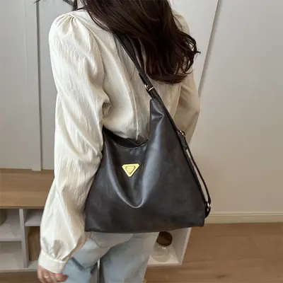 Retro Commuter Tote Bag for Women, Large Capacity, Casual Single Shoulder Bag - 4
