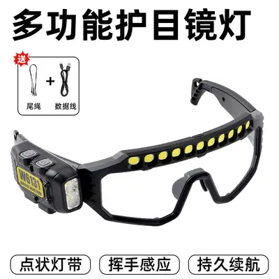 COB-Stirnlampe mit Augenschutz, USB-Aufladung, winddicht, extrem hell - 12