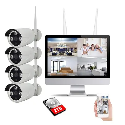 WLAN-Überwachungskamera, wasserdicht, Nachtsicht, Bullet-Typ mit Display - 5