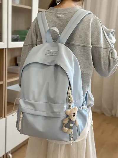 Campus-Style Student Backpack for Girls and Boys, Middle and High School