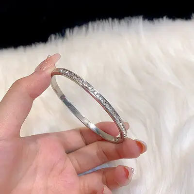Titanium steel bracelet, stainless steel, buckle closure - 7
