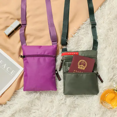 Cross-border Shoulder Bag for Women, Lightweight Travel Crossbody Bag, Portable Small Bag, Multi-functional Phone Bag, Neck-hanging Close-fitting Bag