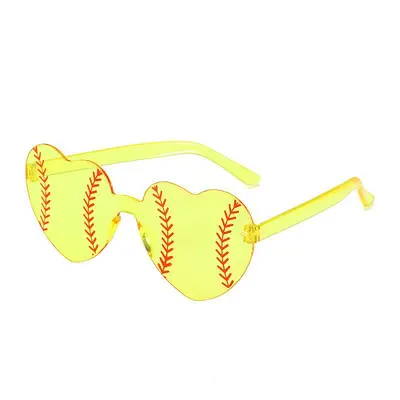Herzförmige Sonnenbrille in Bonbonfarben mit einteiligen Gläsern - 6
