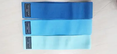 Yoga Resistance Band Set, Polyester-Cotton Woven Glute Loop, Squat Fitness Loops - 11