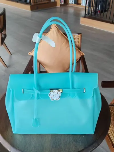 Transparent Silicone Jelly Tote Bag, Large Capacity for Women