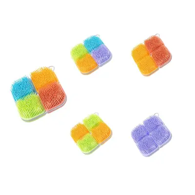 Silikon banyo fırçası, çift taraflı peeling vücut temizleme fırçası, ev tipi cilt yenileyici banyo fırçası, silikon saç yıkama fırçası - 11