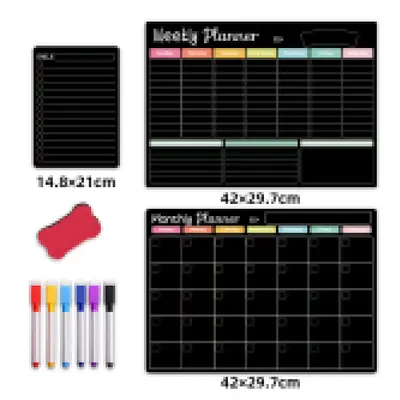 Magnetic Refrigerator Planner with Calendar and Whiteboard - 7