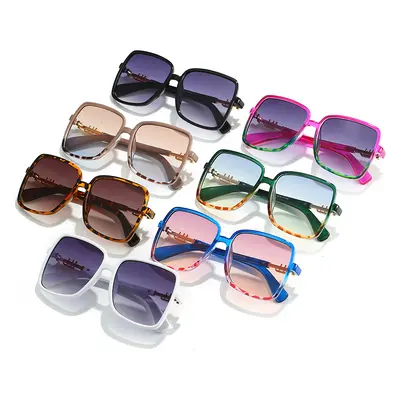 Damen-Sonnenbrille, großer Rahmen, bunt dekorativ - 3