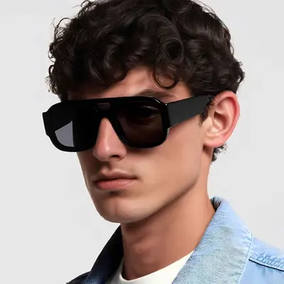 2025 Double-Bridge Aviator Sunglasses, Unisex, UV Protection