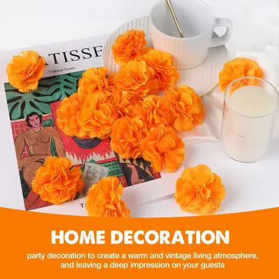 Halloween Marigold and Carnation Artificial Flower 6cm 9cm