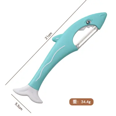 Shark-design vegetable peeler, stainless steel - 7