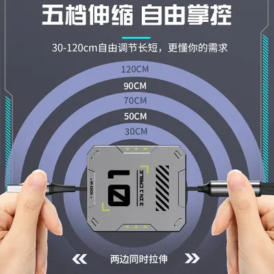 100w süper hızlı şarj veri kablosu üçü bir arada cep telefonu şarj kablosu Apple Huawei Android Type-c evrensel için uygun