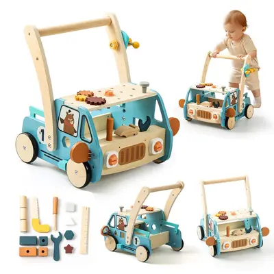 Baby-Lauflernwagen, multifunktional, kippsicher, mit Bausteinen - 8