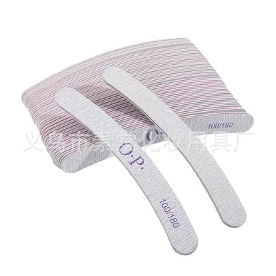 Double-Sided Nail File, Half-Moon Shaped Nail Buffer Tool - 8
