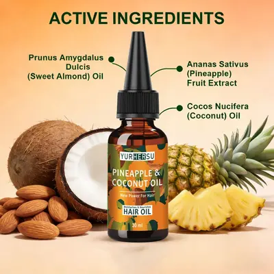菠萝护发精油Pineapple Hair Nourishing Oil跨境柔顺滋养护理油