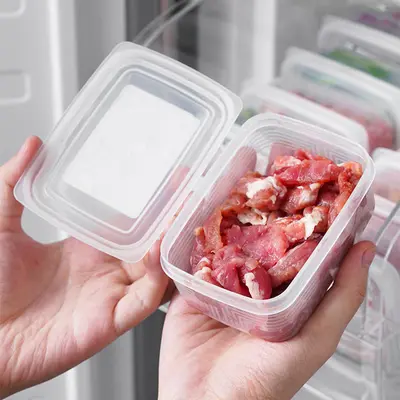 Kitchen refrigerator storage box food-grade freezer compartment vegetable organizer sealed frozen meat container antibacterial