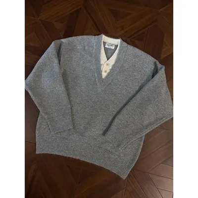 Men's Autumn Winter Faux Two-Piece V-Neck Knitted Sweater - 8