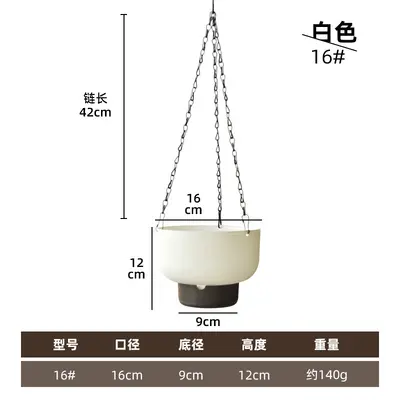 Hanging Self-Watering Plastic Planter for Trailing Plants and Pothos - 7