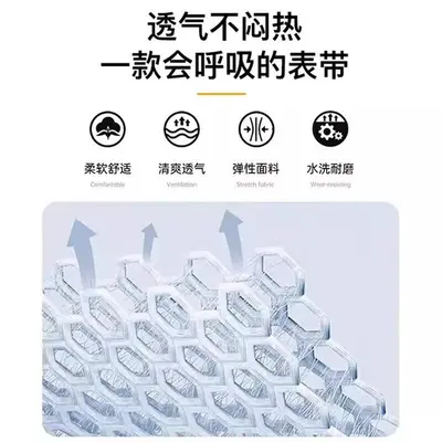 Breathable Nylon Sport Watch Strap for Huawei Fit 5 Pro, Five-Ring Design