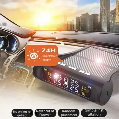 T1 araç lastik basıncı TPMS harici dahili kablosuz güneş basınç sensörü lastik basıncı algılama monitörü