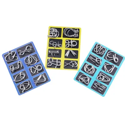 Nine Ring Brain Puzzle, Unlocking Puzzle for Adults and Children, Stress Relief - 6
