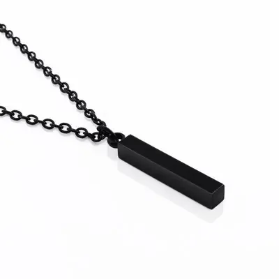 European and American love necklace stainless steel wish column couple pendant for men and women accessories necklace column Valentine's Day gift jewelry summer - 12