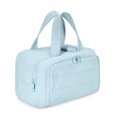 Large-capacity portable cosmetic bag with wide opening - 8