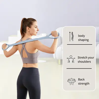 8 Şekilli Ev Tipi Silikon Fitness Direnç Bandı, Kol ve Sırt Antrenmanı - 3