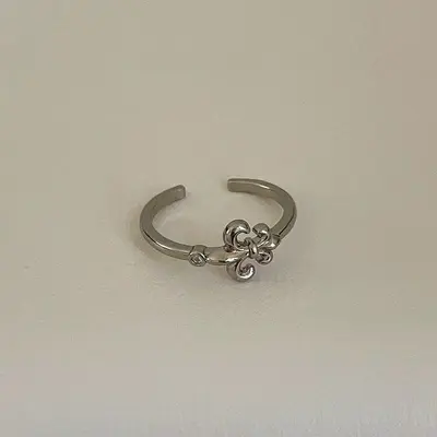Vintage Kreuz offener Ring, Kaffeegold, Nischendesign - 11