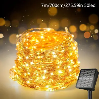 LED Sternenhimmel V Hängeleuchte mit magischer Bohne, dreifarbig dimmbar, RGB-Lichter, Niederspannungs-Lichtquelle, warmweiße Atmosphärenleuchte, Kupferdraht-Lampe - 10