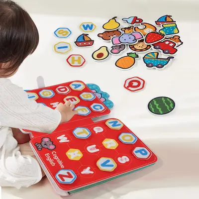 Kids Educational Tear-and-Stick Sticker Quiet Book, Color Learning for Toddlers - 4