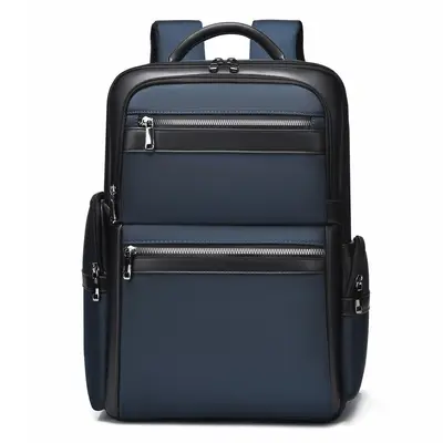 Men's Business Backpack with 15.6-Inch Laptop Compartment Casual College Bag - 9