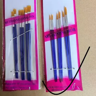 Ölgemälde-Pinselsatz Nylon-Malerpinsel Malerpinsel Wassertafelkreide Reihenpinsel Acrylmalpinsel 6er Set Direktversand vom Hersteller - 7