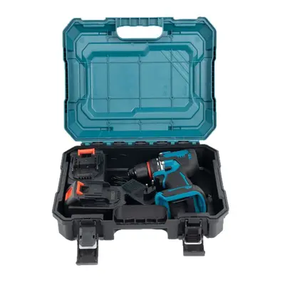 80W fırçasız elektrikli matkap şarjlı lityum pilli kit - 6