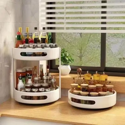 360-degree rotating spice rack kitchen spice multi-functional spice storage box storage shelf