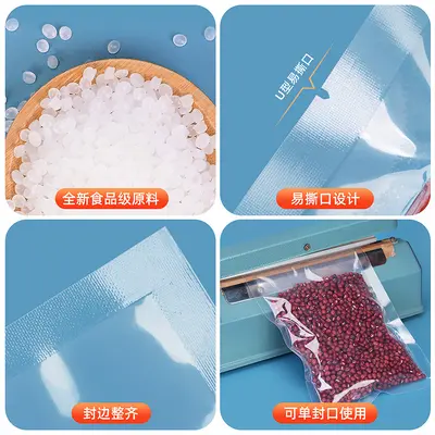 Commercial vacuum bag transparent glossy vacuumed food packaging pouch thickened sealed freshness preservation leakproof plastic bag printing - 4
