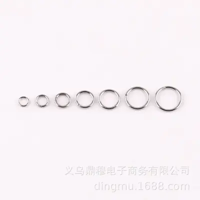 DIY Jewelry Accessories Handmade Materials Stainless Steel Open Rings Bead Bracelet Connectors Single Ring Titanium Steel Open Rings