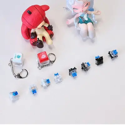 Blue Keyboard Switch Axis, Pinless, Dust-Proof, Crisp Clicky Sound, Mechanical Fidget Toy
