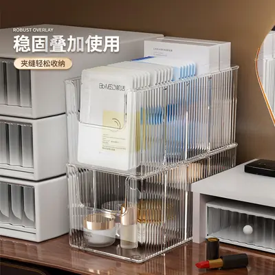 Compartment Vanity Desktop Skincare Organizer for Face Mask Storage