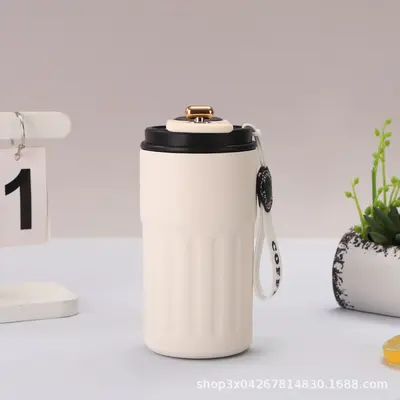Smart Temperature Display 304 Stainless Steel Insulated Mug with Carry Handle - 10