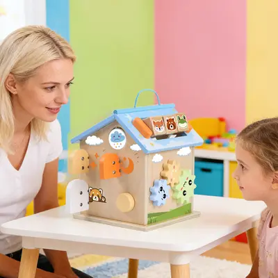 Montessori busy book house - multifunctional game